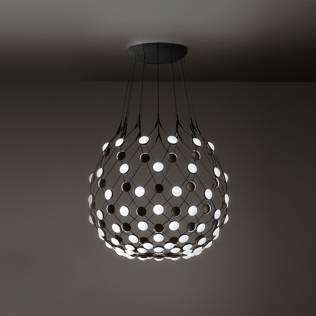 Luceplan Mesh Wireless LED SospensioneØ: 80 cm, Kabellänge: 500 cm