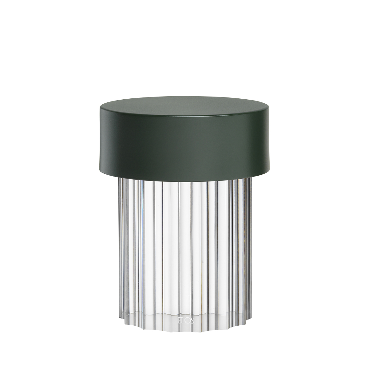 Flos Last Order Fluted Outdoor LED Akkuleuchtegrün matt