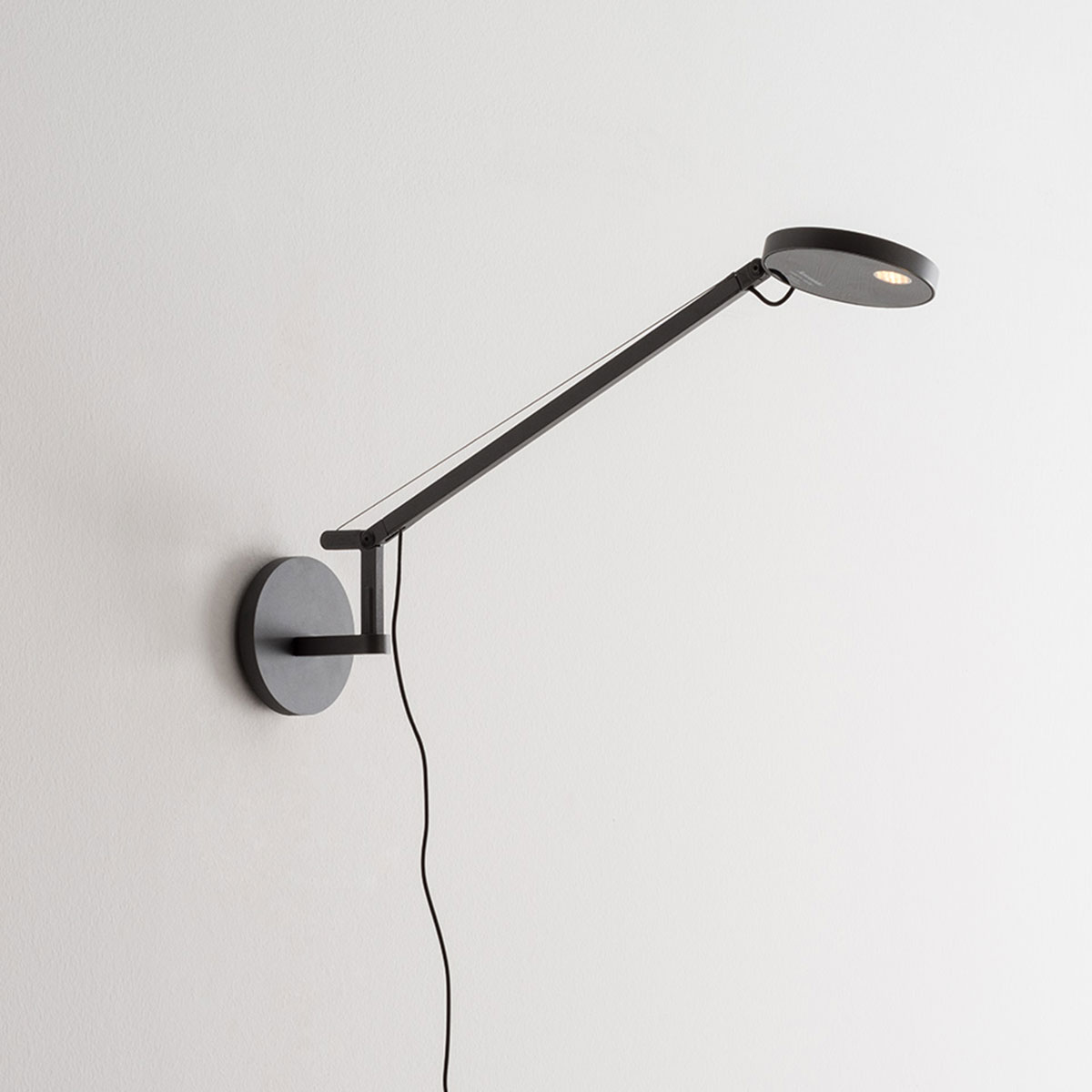 Artemide Demetra LED Micro Parete2700 K, schwarz matt