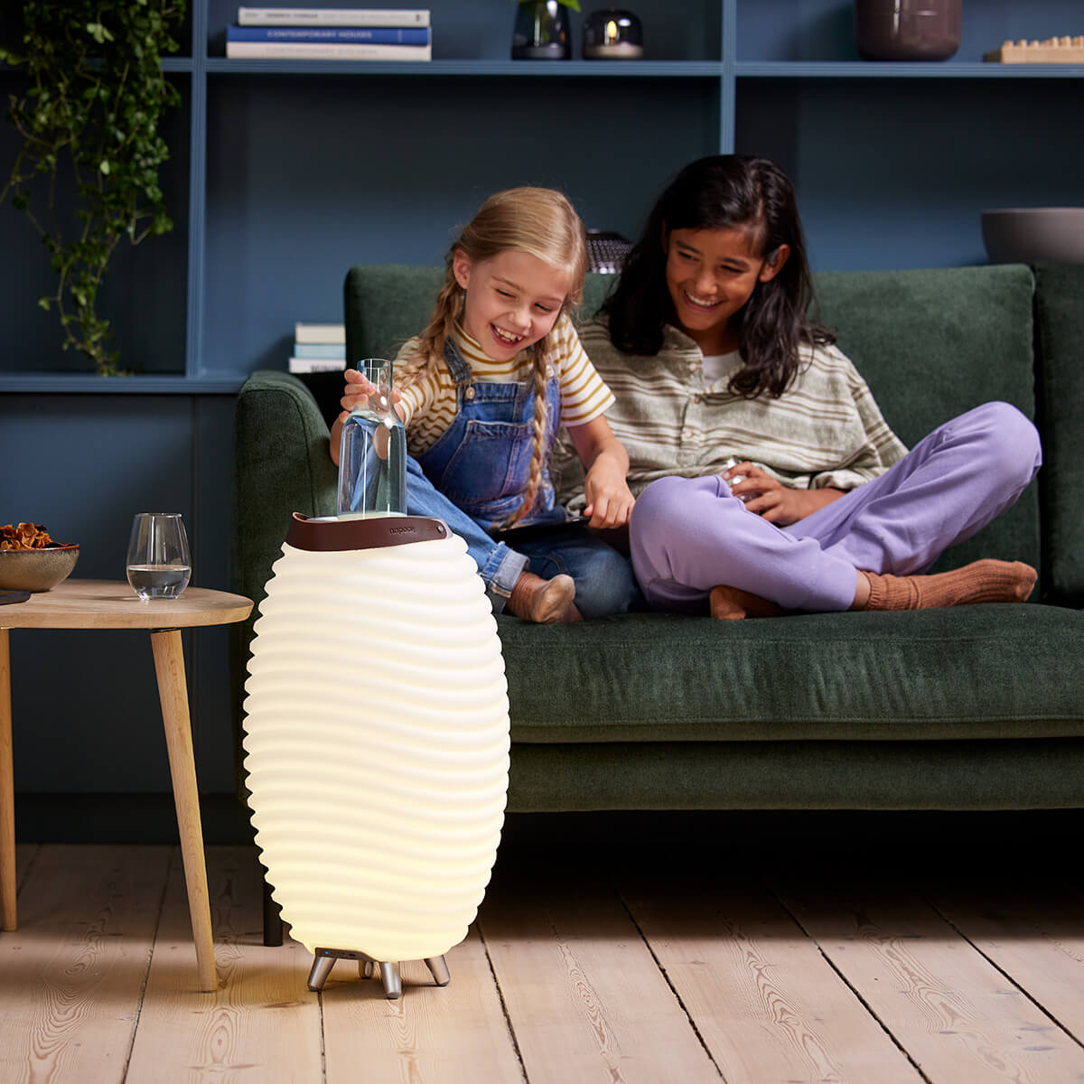 Kooduu Synergy 2.0 LED Akkuleuchte, Bluetooth Lautsprecher & Weinkühler, 50 (medium, Höhe: 56 cm)