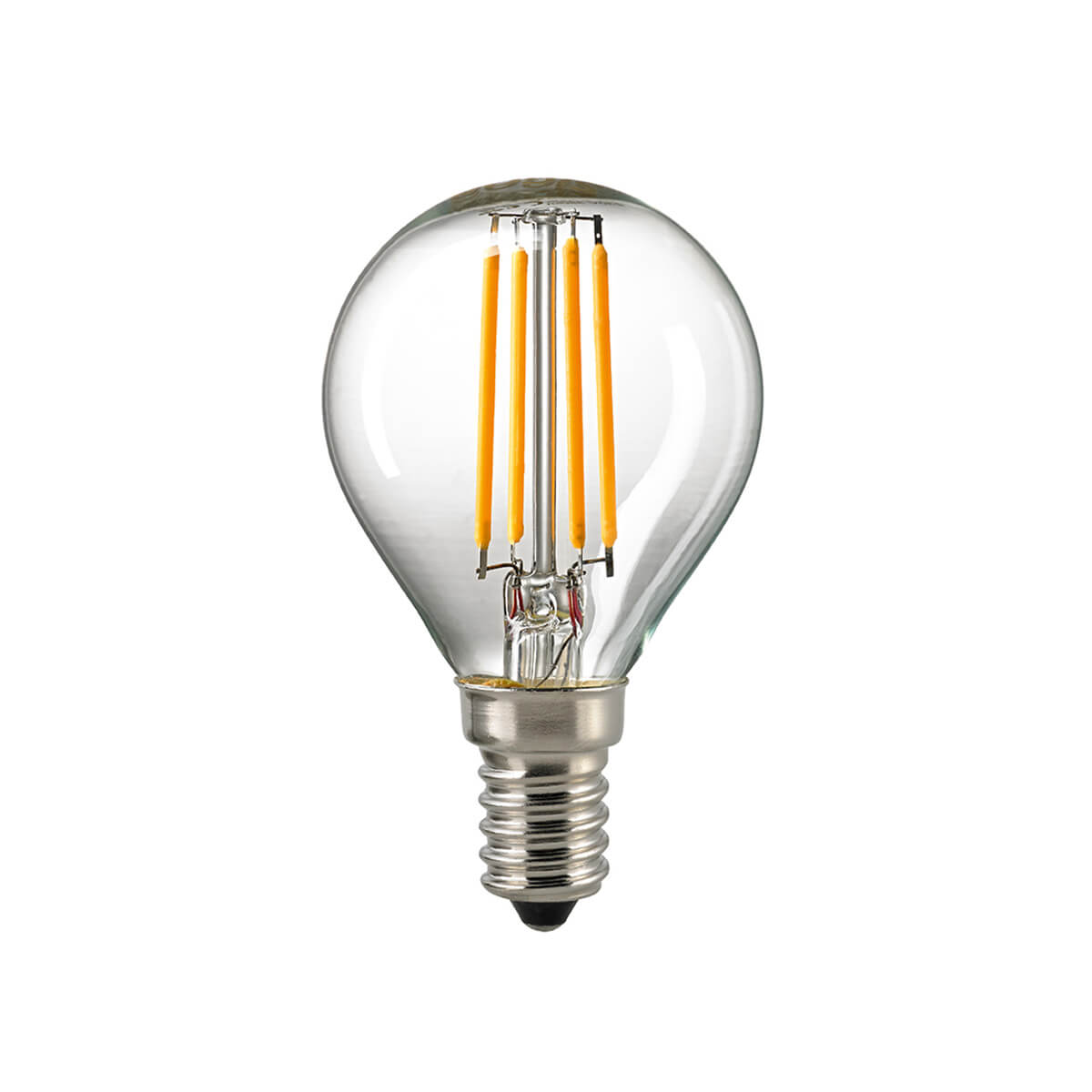 LED Filament Kugellampe E14 klar, 4,5 W, Dim-to-Warm