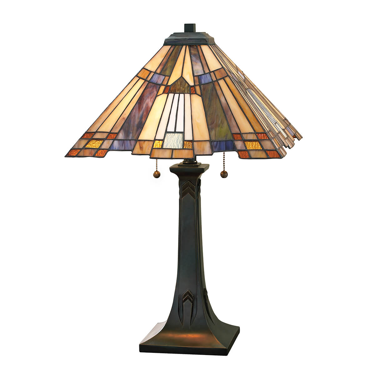 Elstead Lighting Inglenook TischleuchteBronze / mehrfarbig