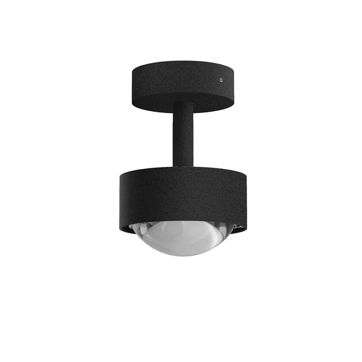 Top Light Puk Mini Turn Outdoor LED Deckenleuchte, Gehäuseschwarz matt feinstrukturiert