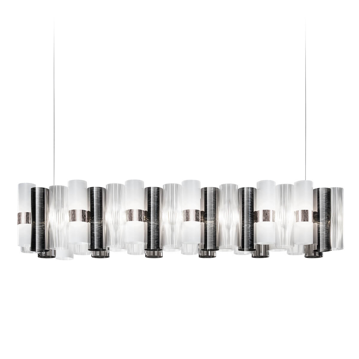 Slamp La Lollo LED Suspension Linear 140pewter (Zinn/weiß)