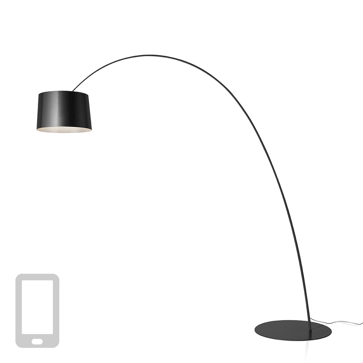 Foscarini Twiggy Elle MyLight LED Terragrafite (grafitgrau)