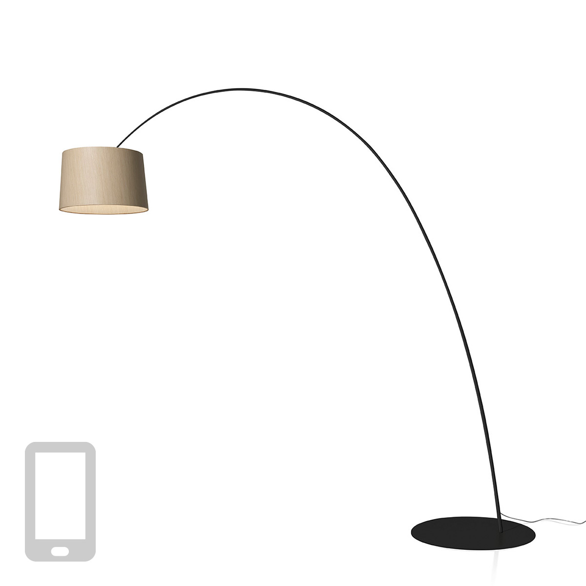 Foscarini Twiggy Elle Wood MyLight LED Terranero (schwarz)