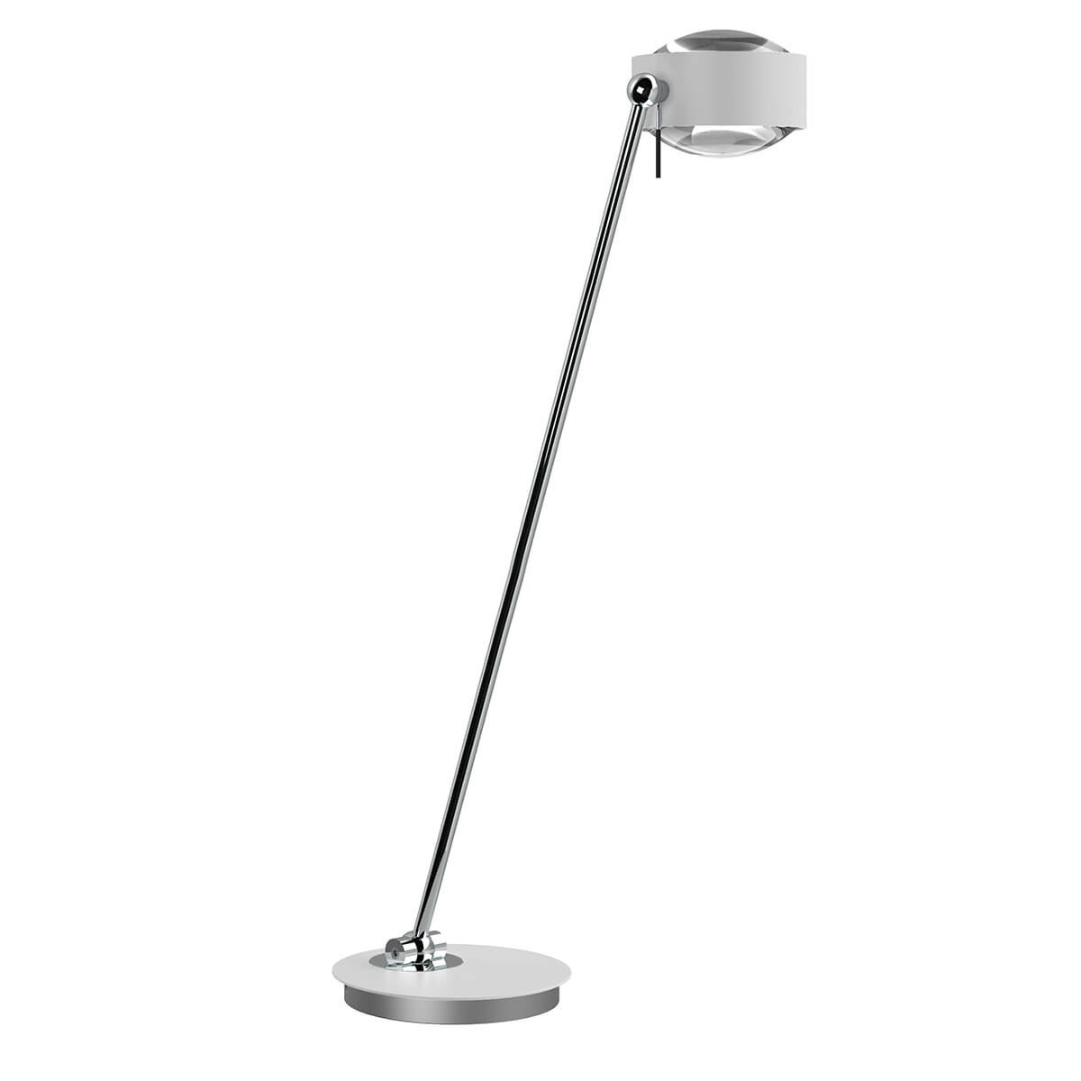 Top Light Puk Maxx Table Tischleuchte, 80 cm, Gehäuseweiß matt / Chrom