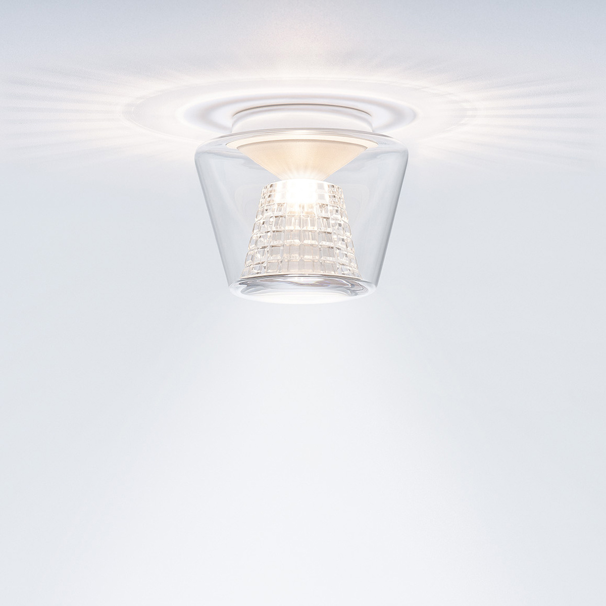 serien.lighting Annex Ceiling Small LED Deckenleuchte2700 K, Schirm klar / Kristallglas