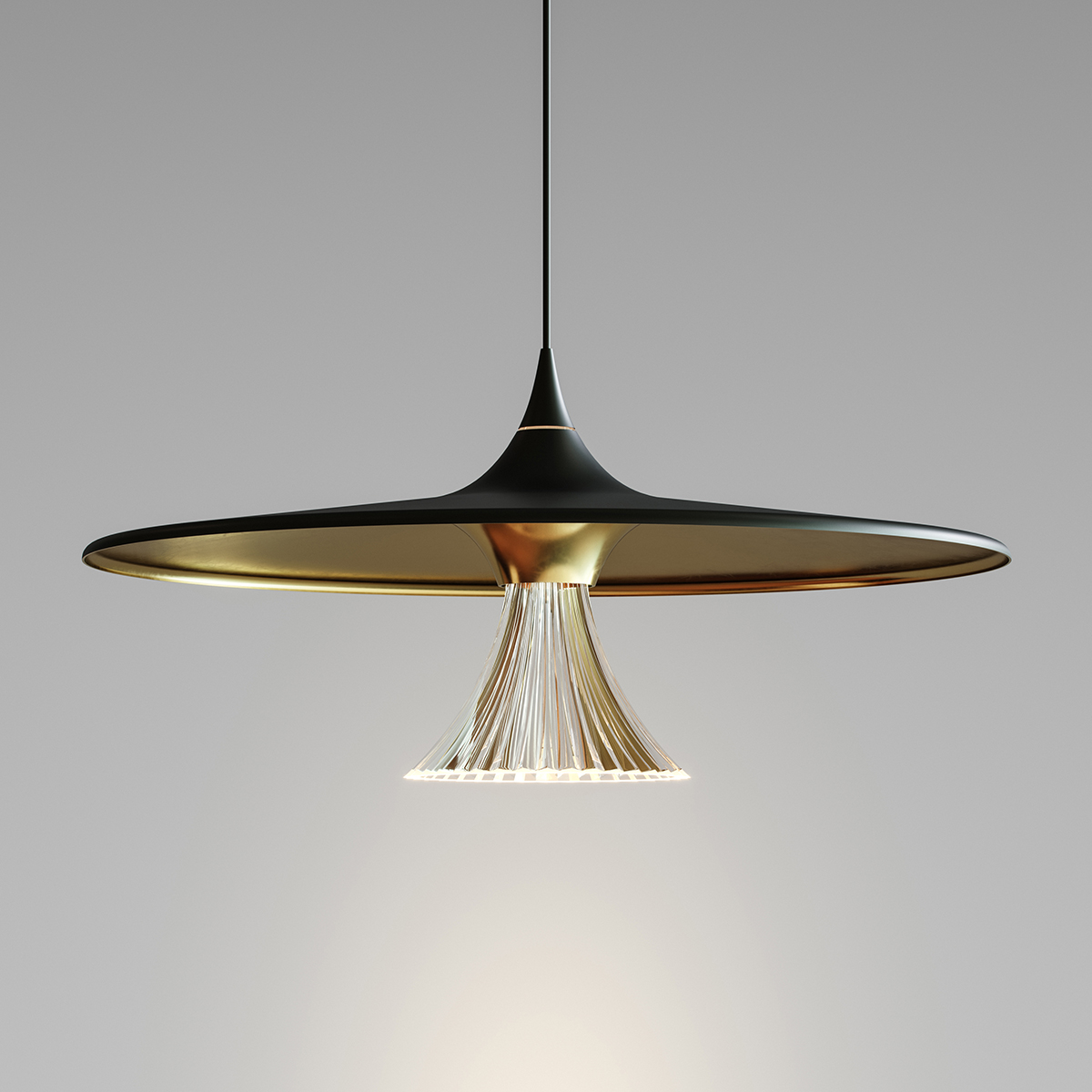 Artemide Ipno LED Sospensioneschwarz / Gold