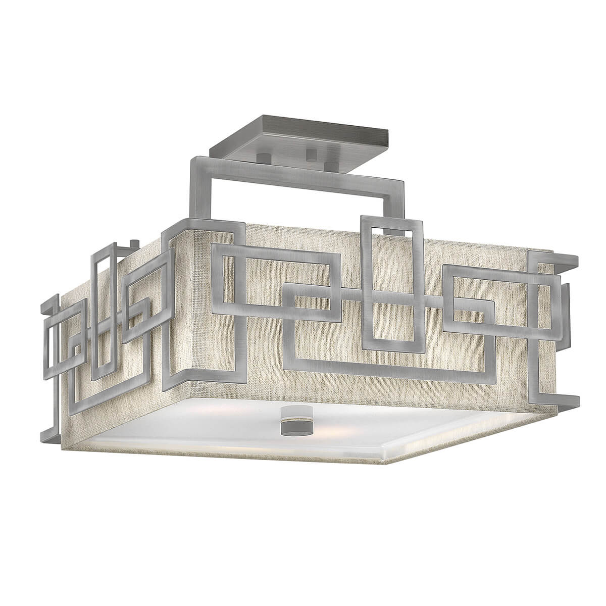 Elstead Lighting Lanza Semi Flush Mountain DeckenleuchteAntik Nickel