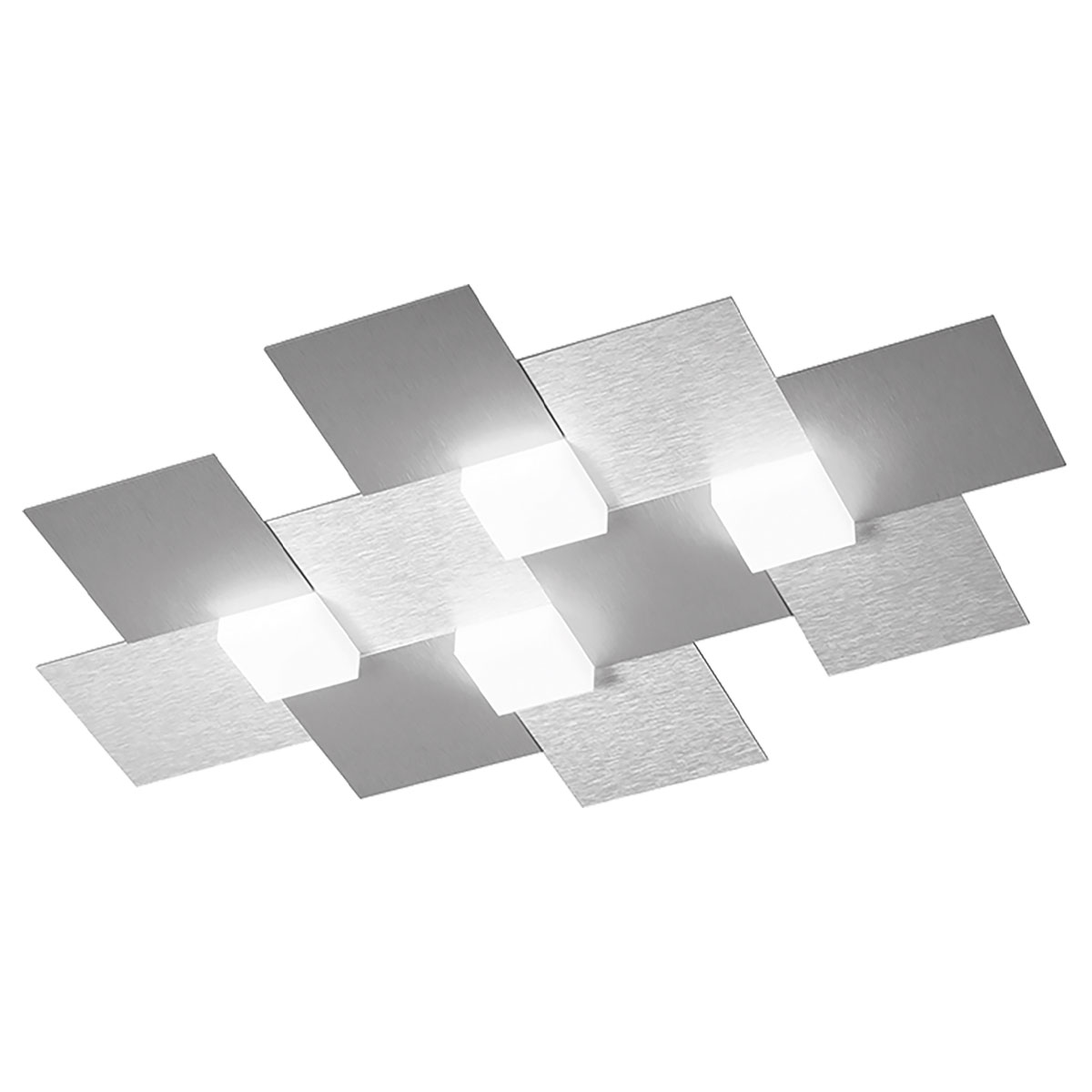 Grossmann Creo LED Deckenleuchte, 55 x 38,5 cmAluminium gebürstet