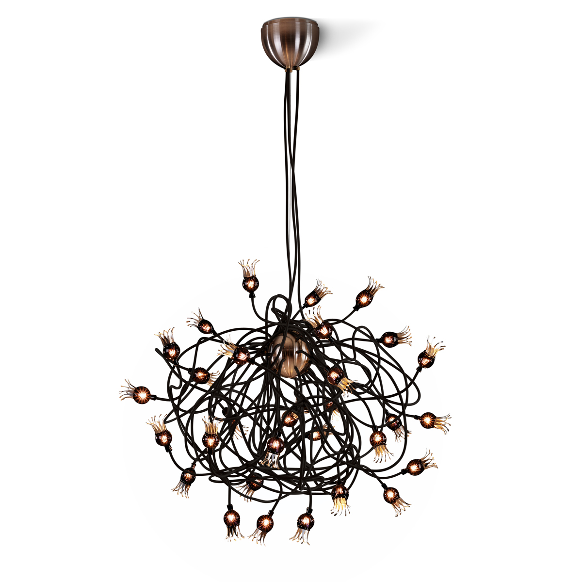 serien.lighting Poppy Suspension PendelleuchteSchirme: violett, Arme: schwarz