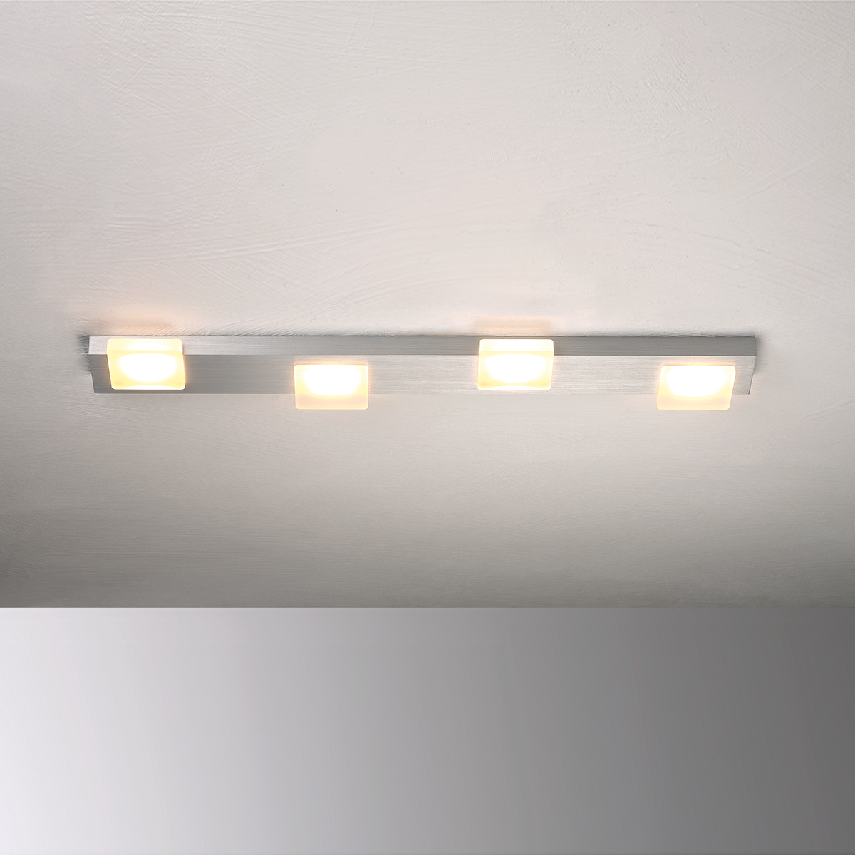 Bopp Lamina LED Deckenleuchte4-flg., Aluminium geschliffen