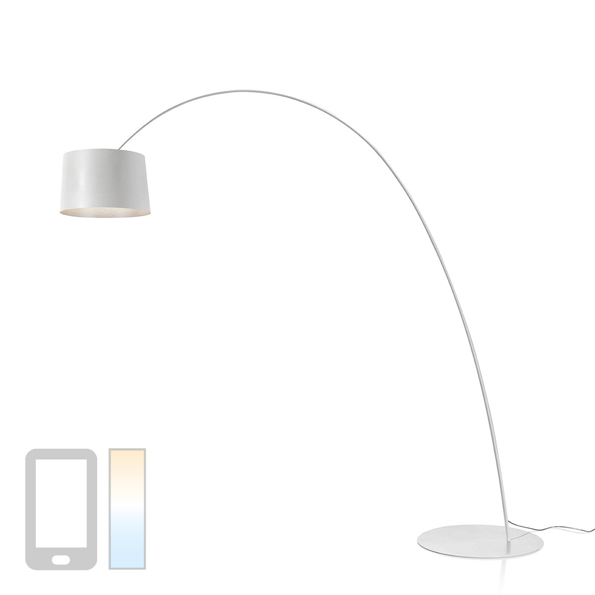 Foscarini Twiggy Elle MyLight Tunable White LED Terrabianco (weiß)