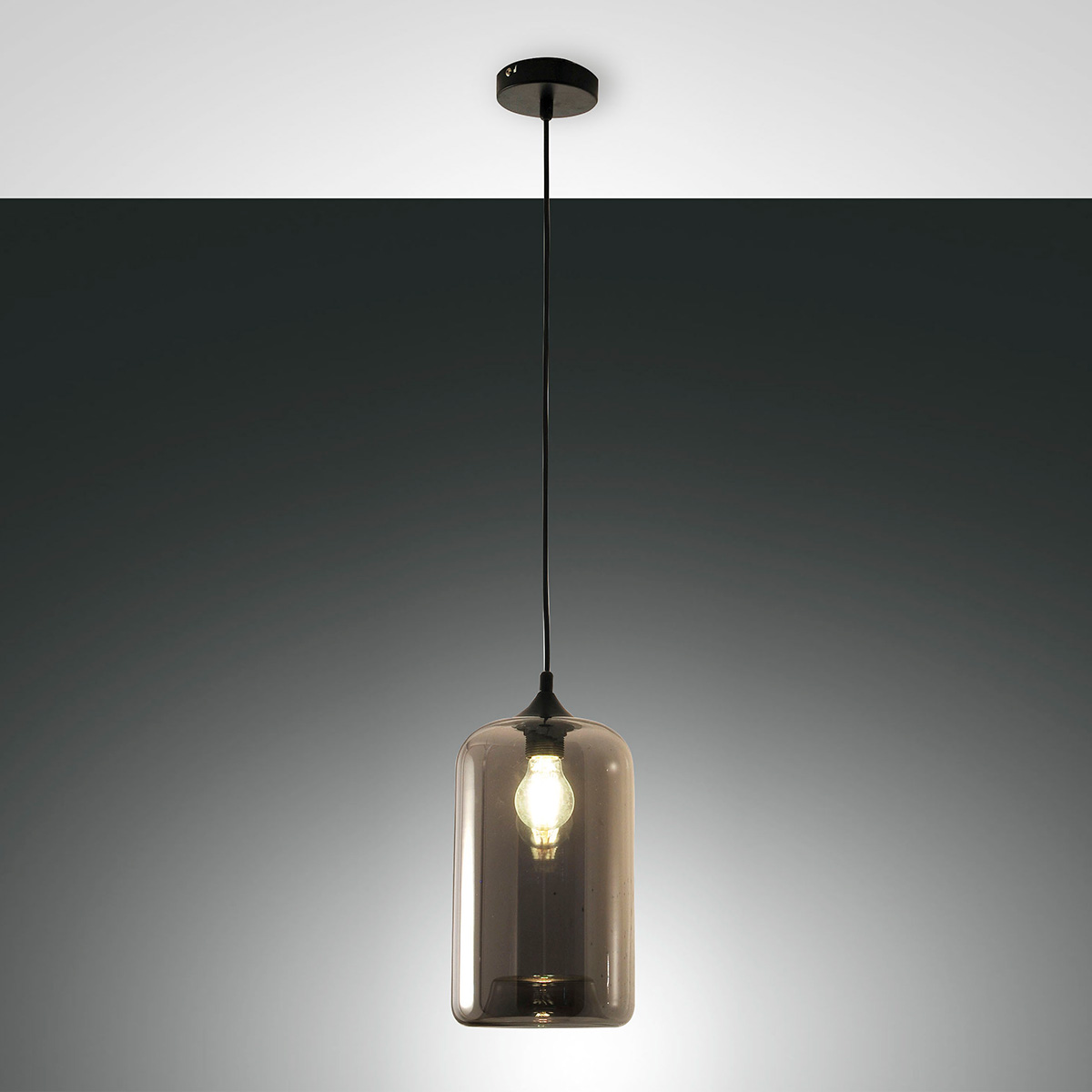 Fabas Luce Silo Pendelleuchtegrau transparent