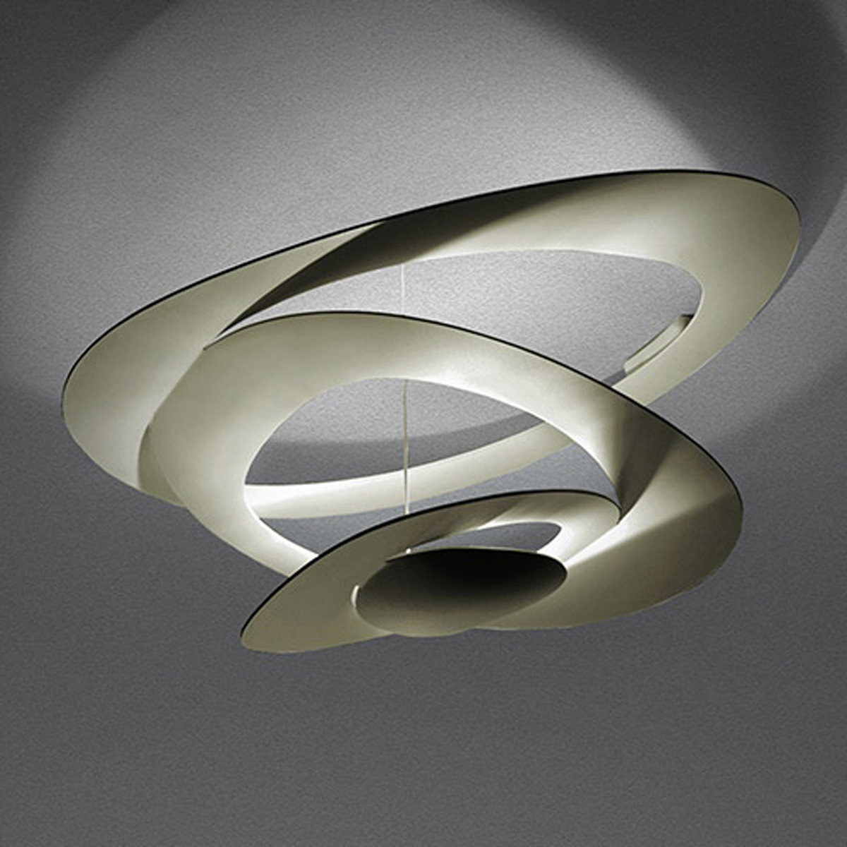 Artemide Pirce LED Soffittoextern dimmbar (Push), 3000 K, golden