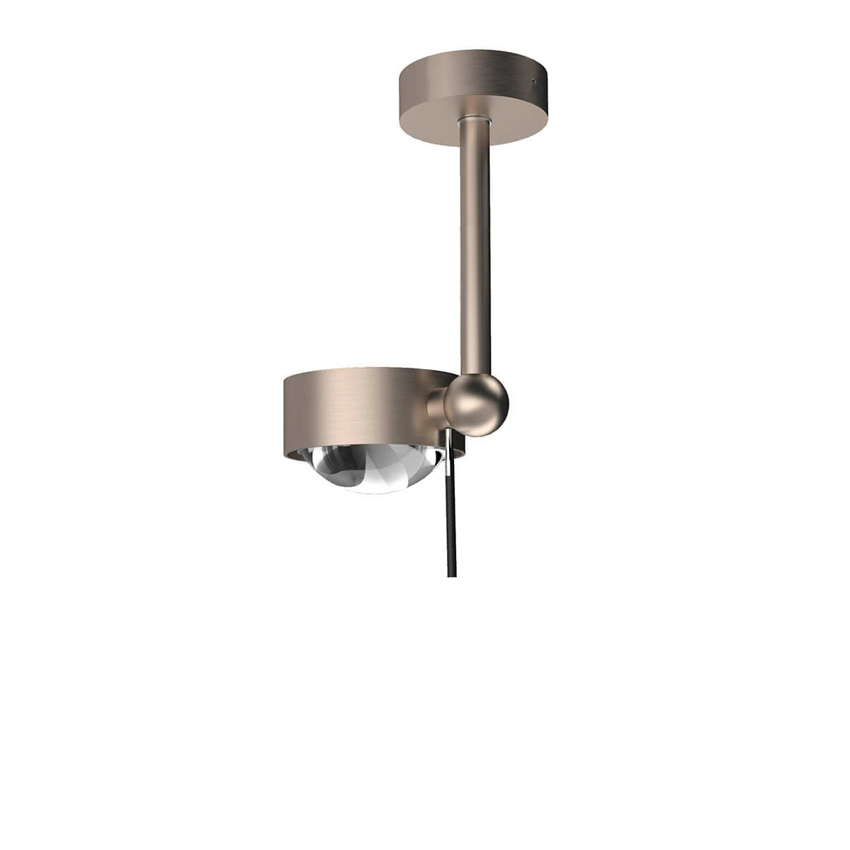 Top Light Puk Mini Side Single Ceiling Deckenleuchte, 10 cm, GehäuseNickel matt