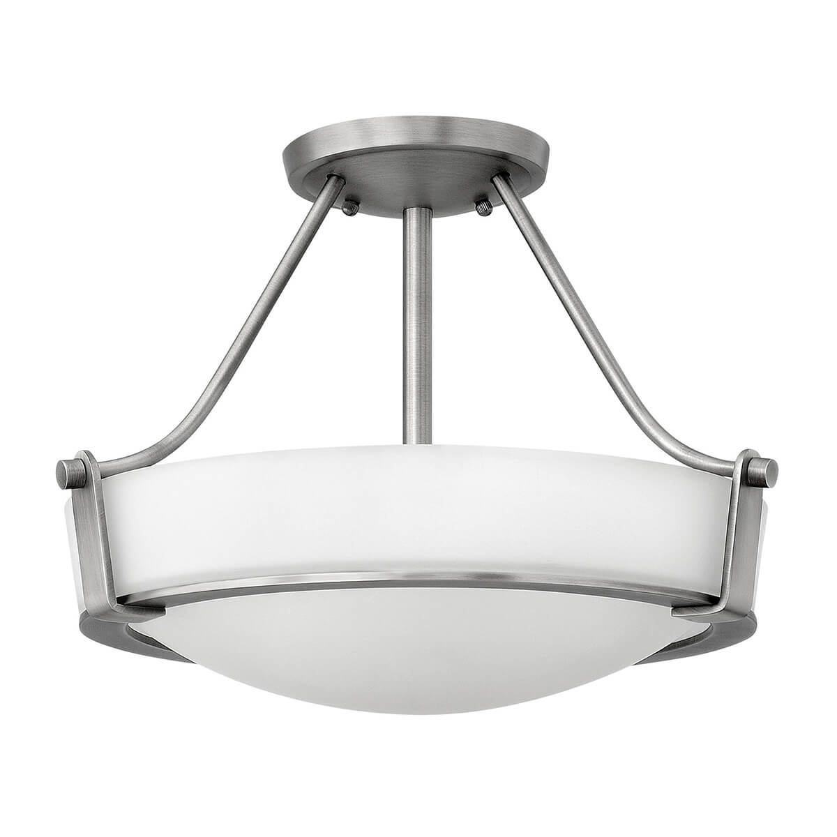 Elstead Lighting Hathaway Semi Flush, Deckenleuchte, Ø: 41,3 cmAntik Nickel