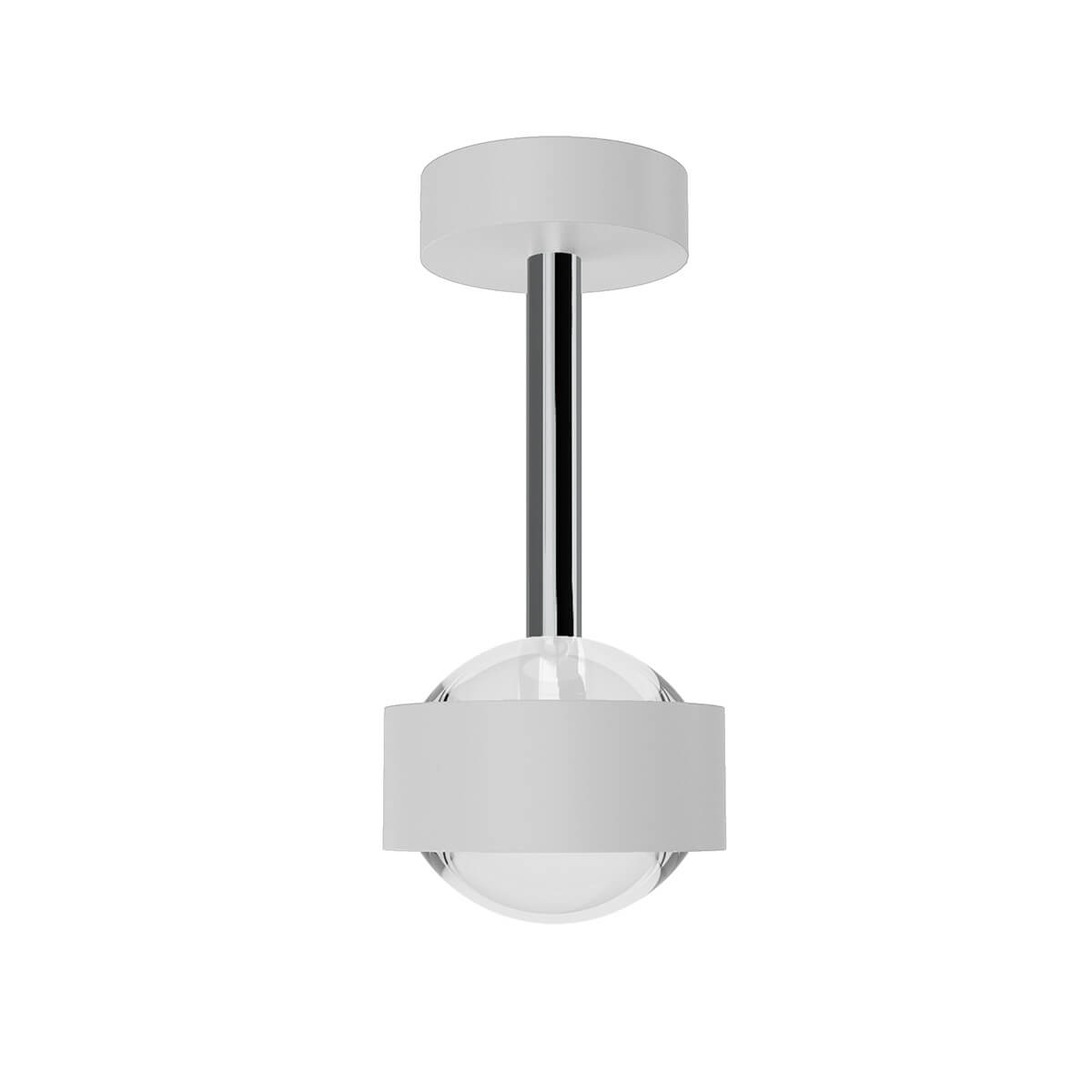 Top Light Puk Mini Eye Ceiling LED Deckenleuchte, Gehäuseweiß matt / Chrom