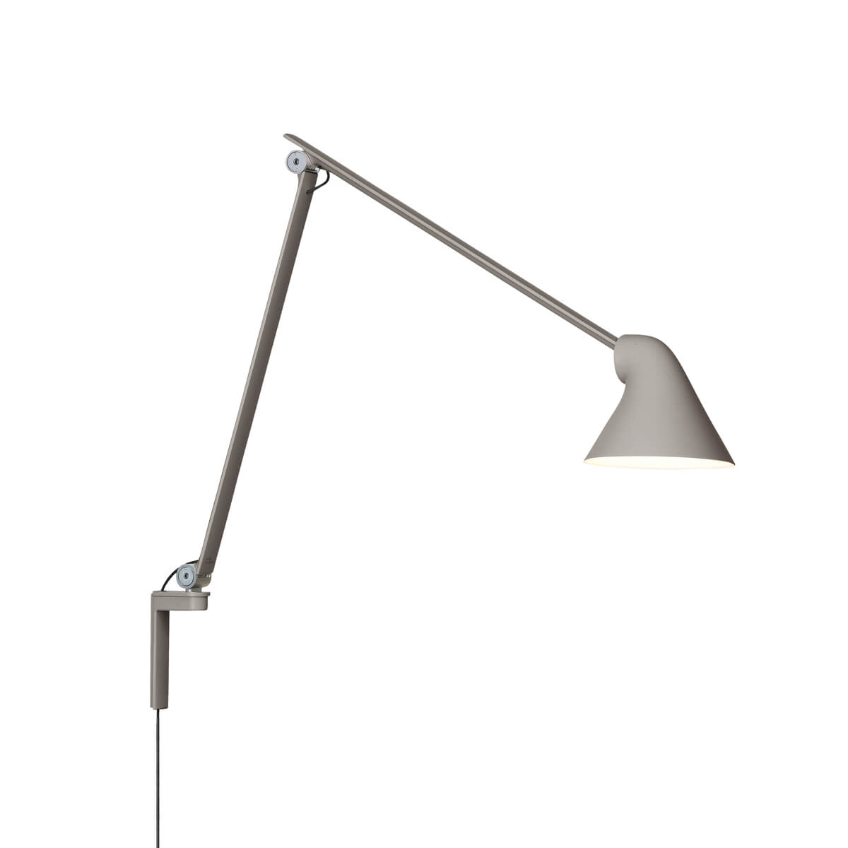 Louis Poulsen NJP LED Wandleuchte long2700 K, hellgrau Aluminium