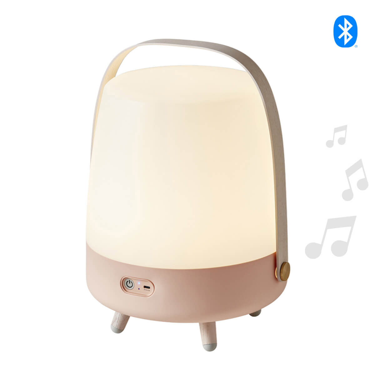 Kooduu Lite-up Play LED Akkuleuchte & Bluetooth LautsprecherRose (rosa)