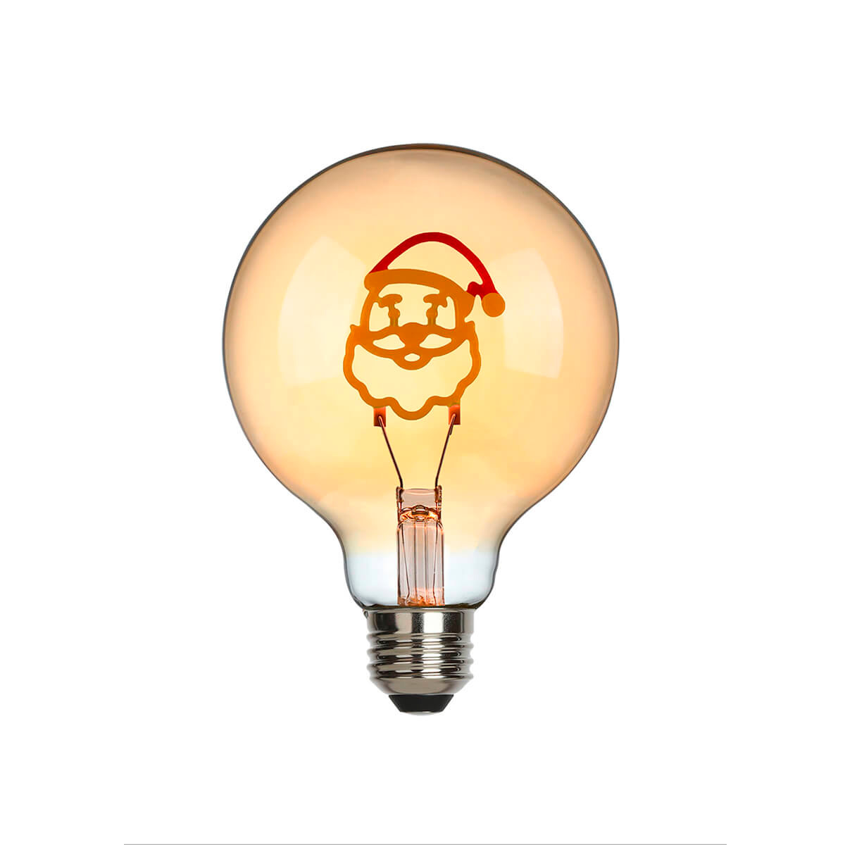 Santa LED Filament Globelampe E27 Amber, 1,5 W, 2000 K