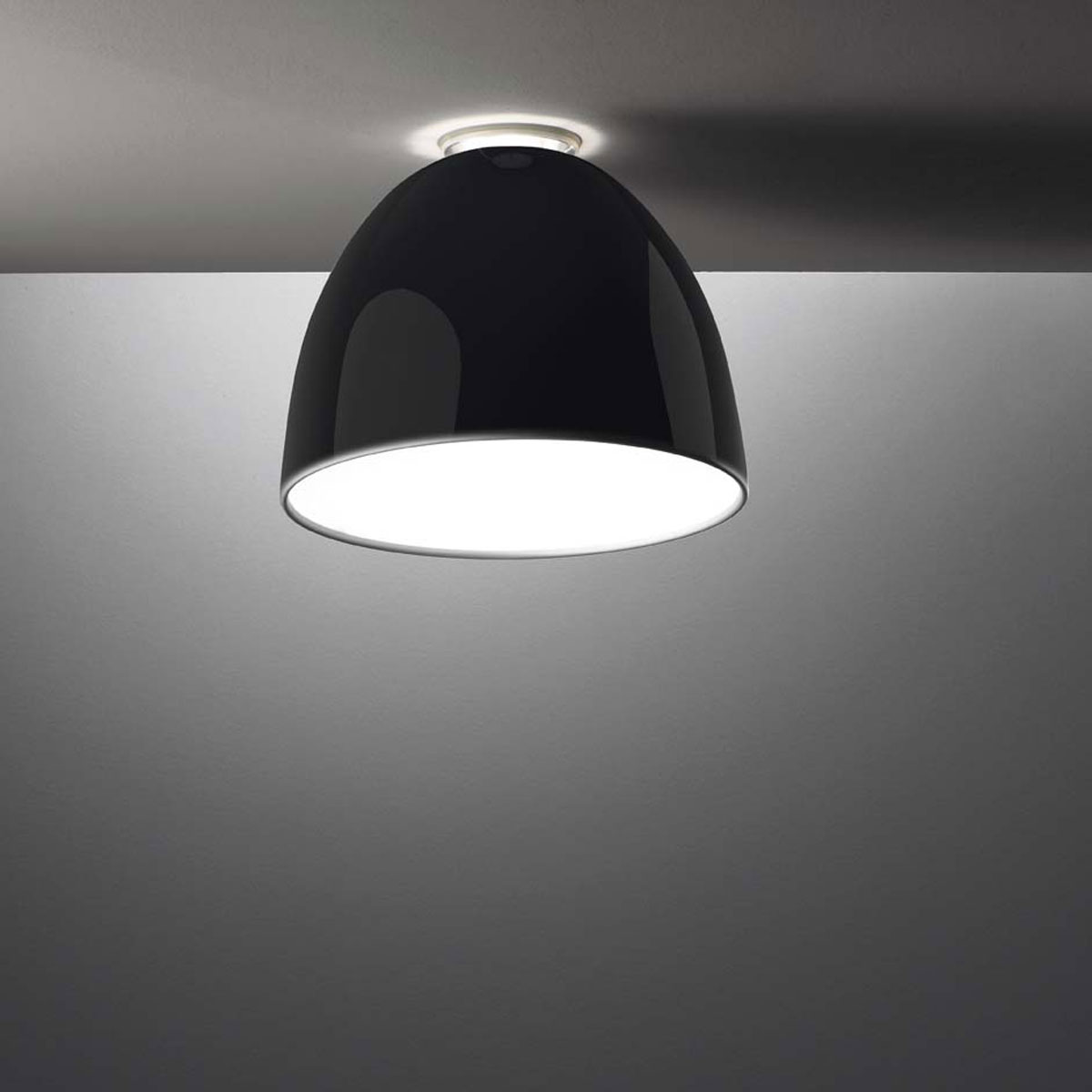 Artemide Nur Mini Gloss Soffittoschwarz glänzend