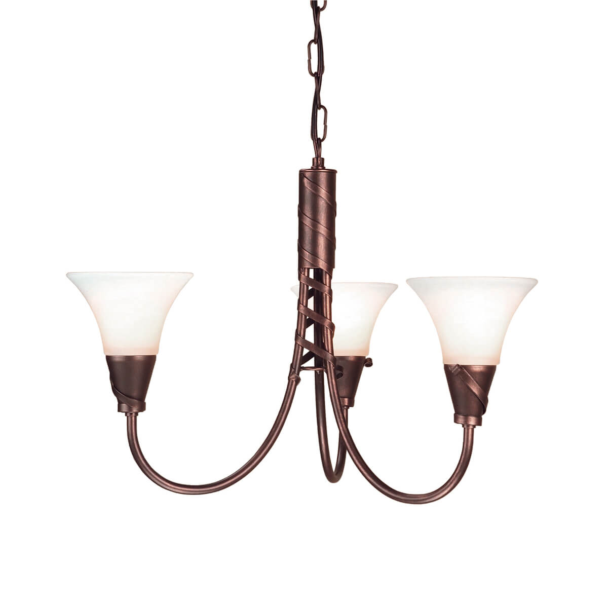 Elstead Lighting Emily Kronleuchter3-flg., Kupfer mit Patina