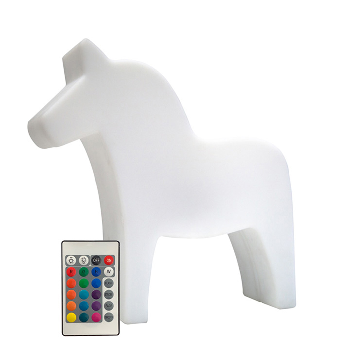 8 seasons design Shining Horse RGB LED Dekoleuchteweiß