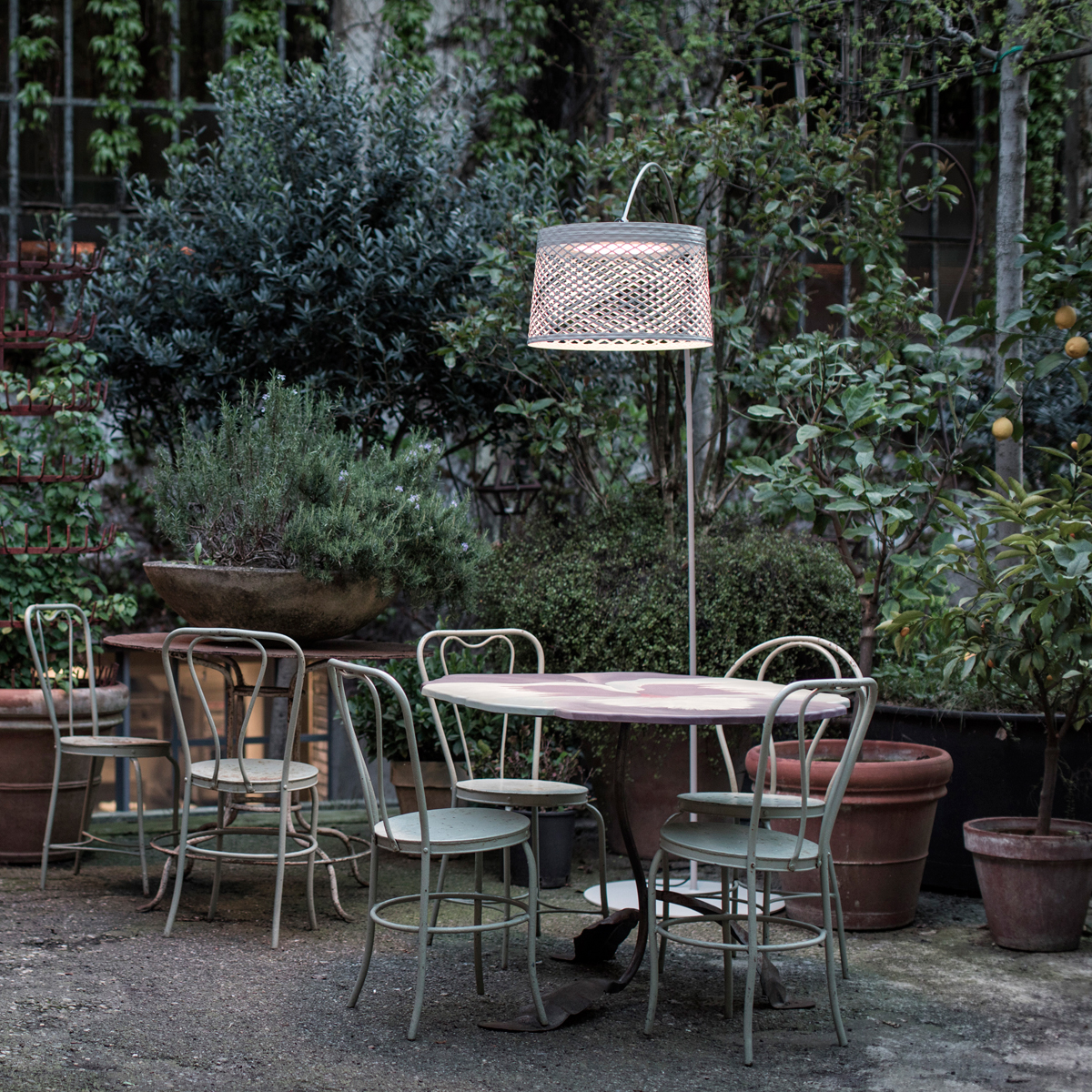 Foscarini Twiggy Grid LED Terra Outdoor, greige (graubeige)