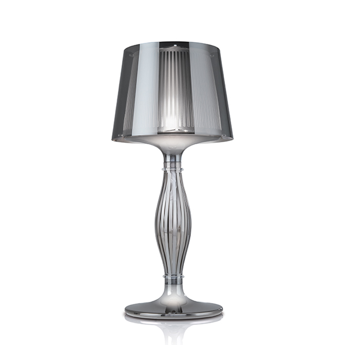 Slamp Liza Table, 1. Generationpewter (zinnfarben)