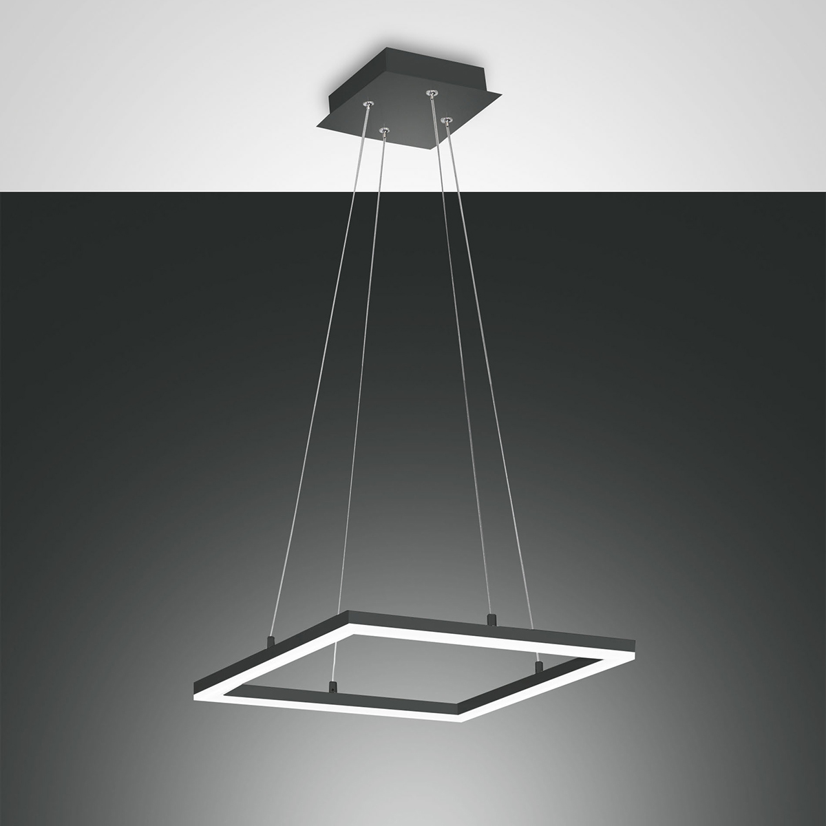 Fabas Luce Bard LED Pendelleuchte, quadratischanthrazit