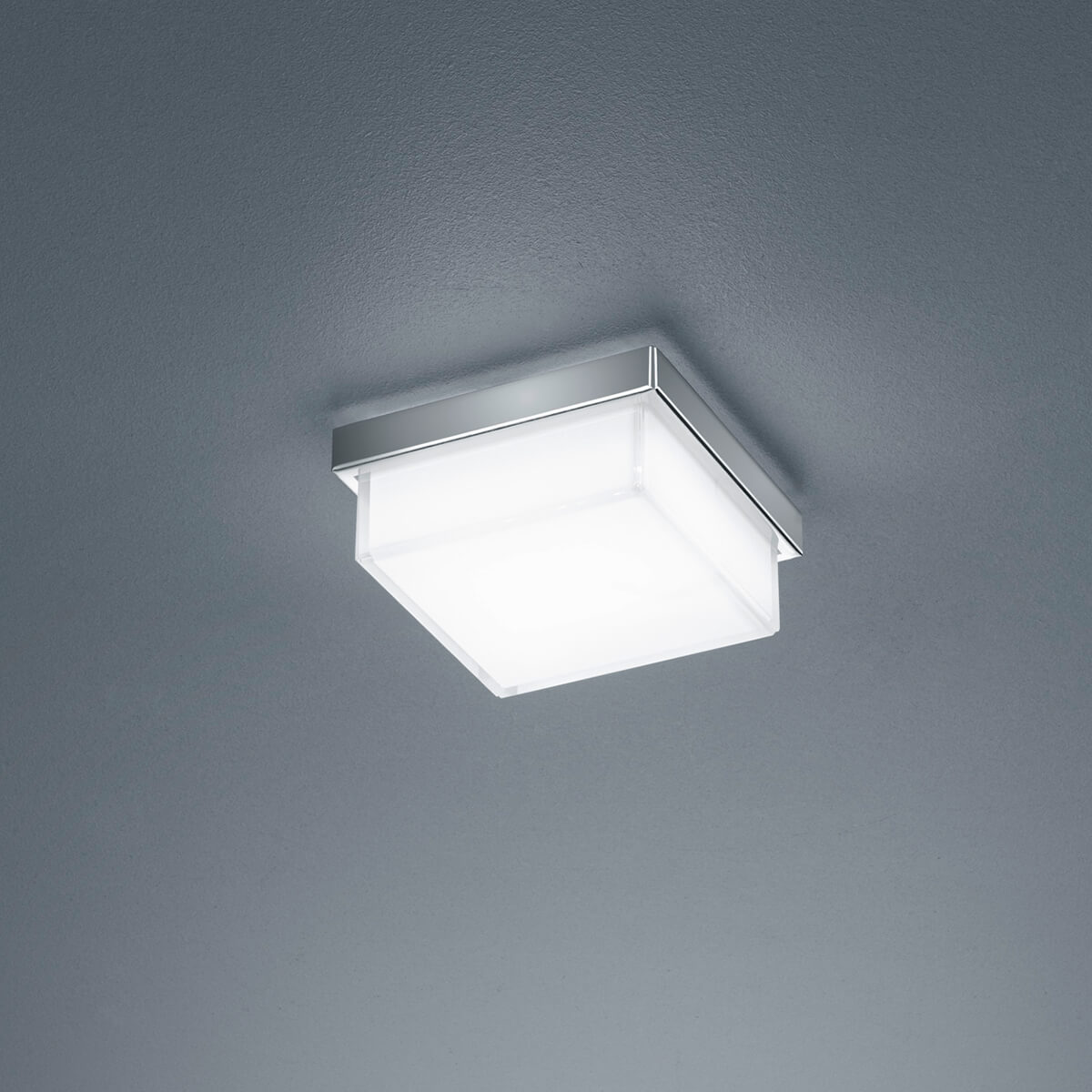 Helestra Cosi LED Wand- / DeckenleuchteChrom / Glas satiniert