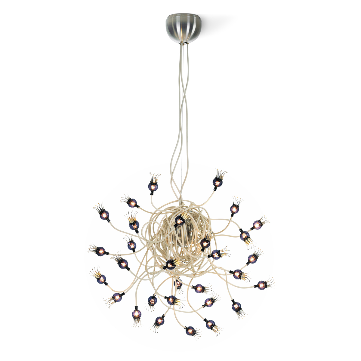 serien.lighting Poppy Suspension PendelleuchteSchirme: violett, Arme: beige