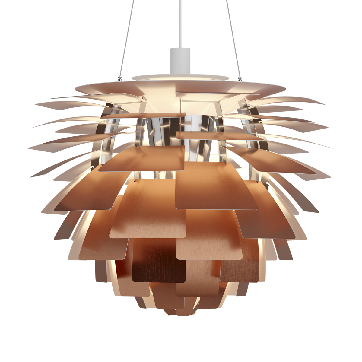 Louis Poulsen PH Artichoke LED Pendelleuchte, Ø: 72 cm2700 K, Kupfer