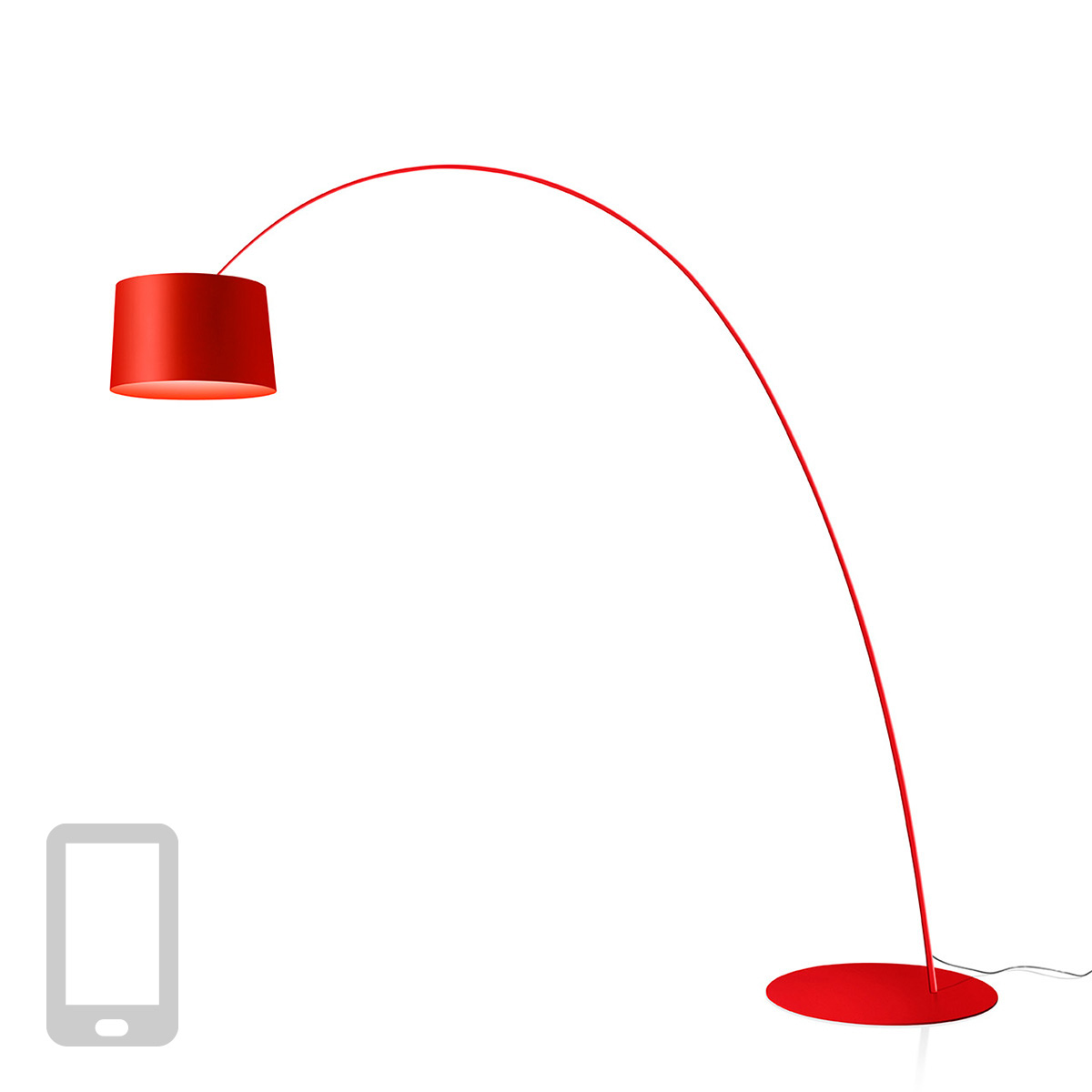 Foscarini Twiggy Elle MyLight LED Terracremisi (karmesinrot)