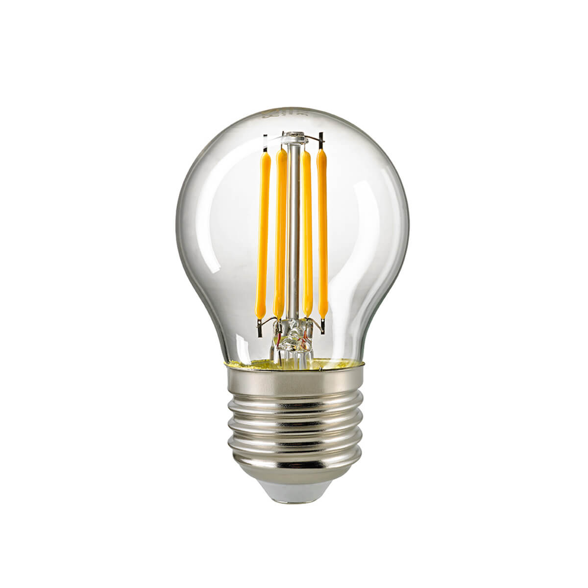 LED Filament Kugellampe E27 klar, 4,5 W, 2700 K, dimmbar