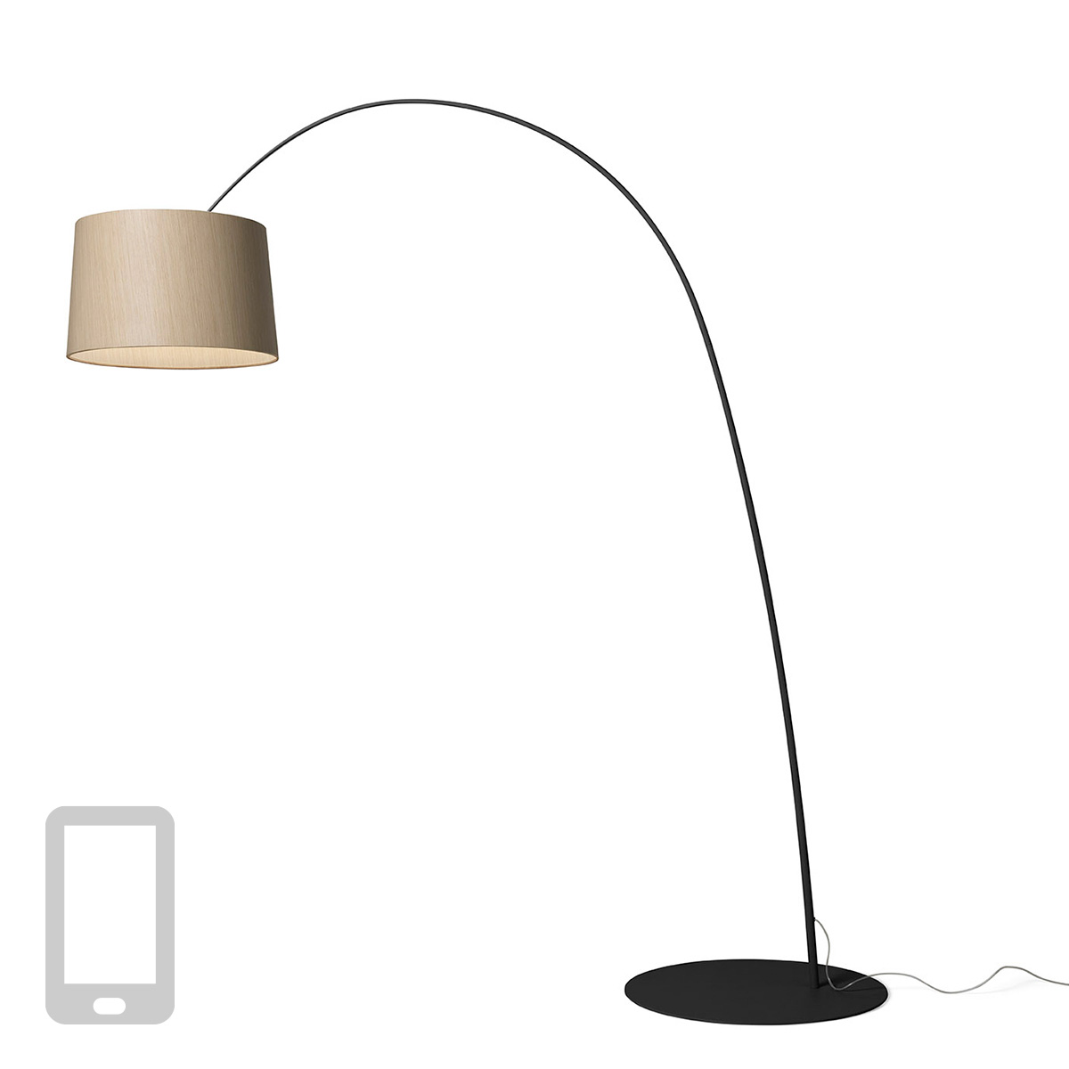 Foscarini Twiggy Wood MyLight LED Terranero (schwarz)