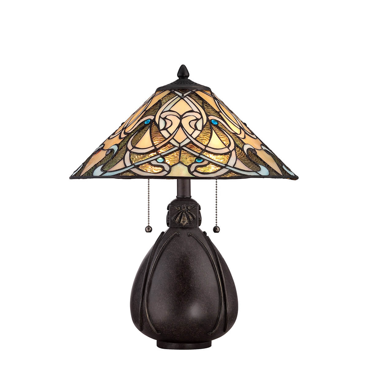 Elstead Lighting India TischleuchteImperial Bronze / mehrfarbig