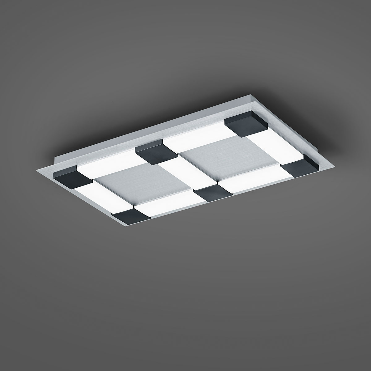 Bopp Plus Plain LED Deckenleuchte, mit ZigBee60 x 36 cm, anthrazit / Alu geschliffen