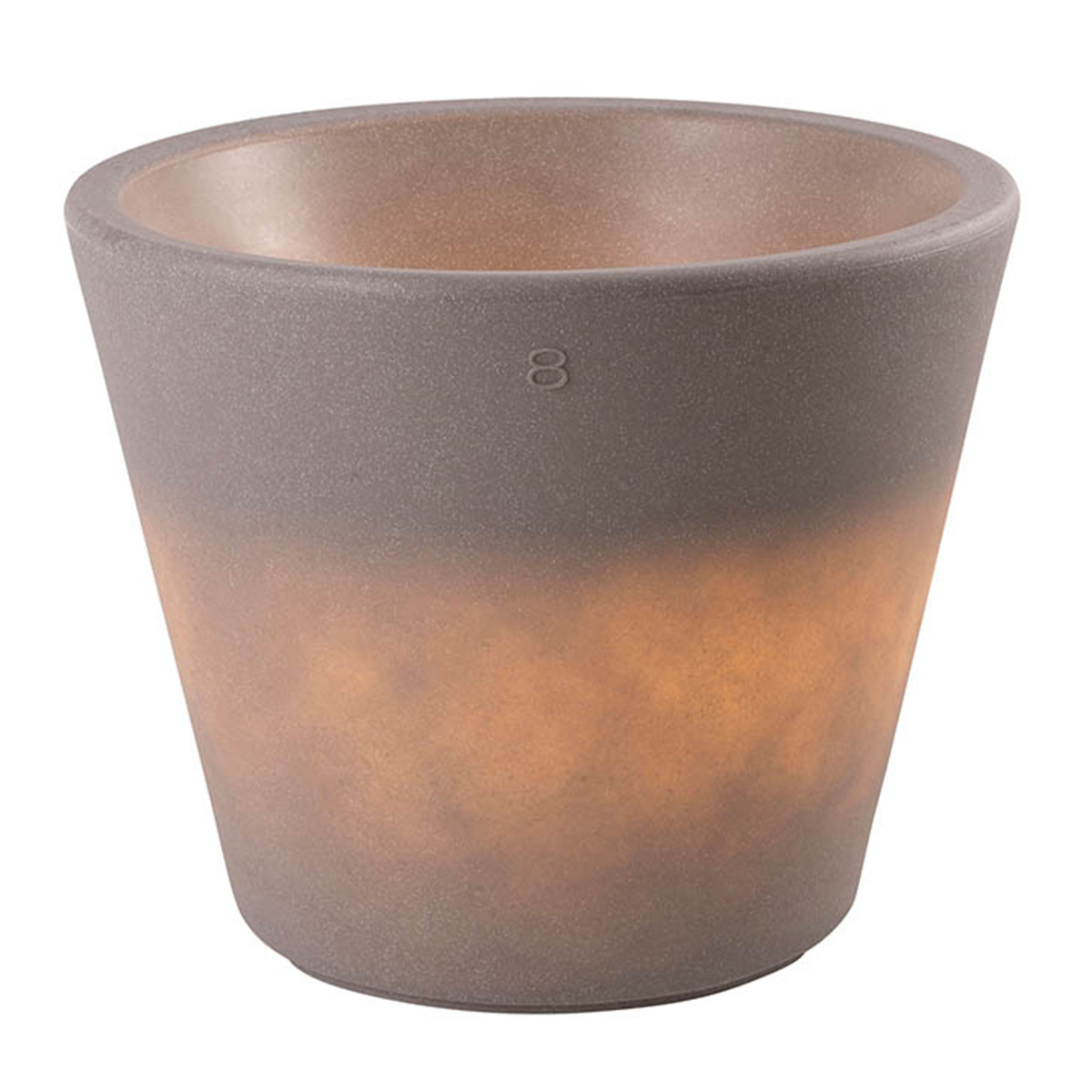 8 seasons design Shining Classic Pot XM Pflanztopf / Dekoleuchtetaupe