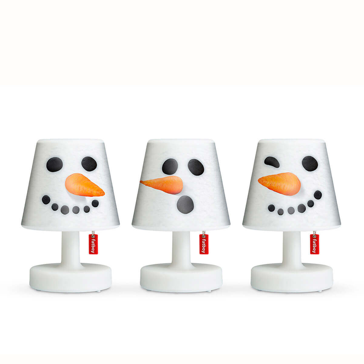 Edison the Mini LED Akkuleuchte, 3er-Set, mit X-mas Mini Cappie Set Snowmen 