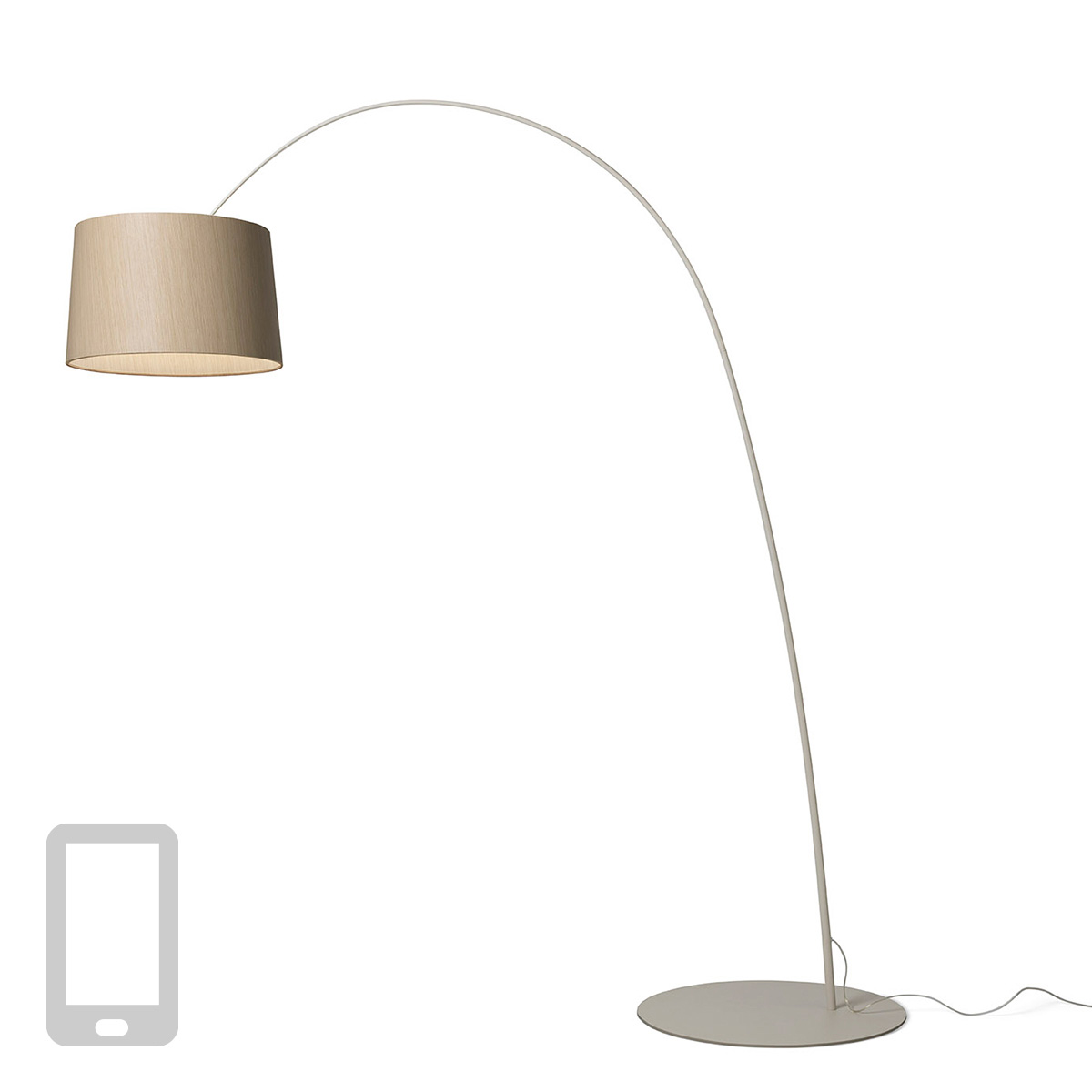 Foscarini Twiggy Wood MyLight LED Terragreige (graubeige)