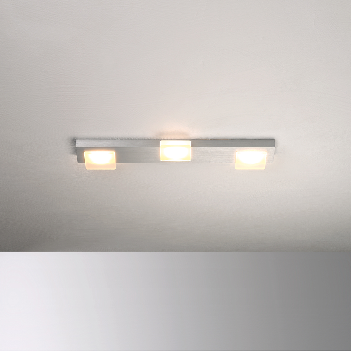 Bopp Lamina LED Deckenleuchte3-flg., Aluminium geschliffen