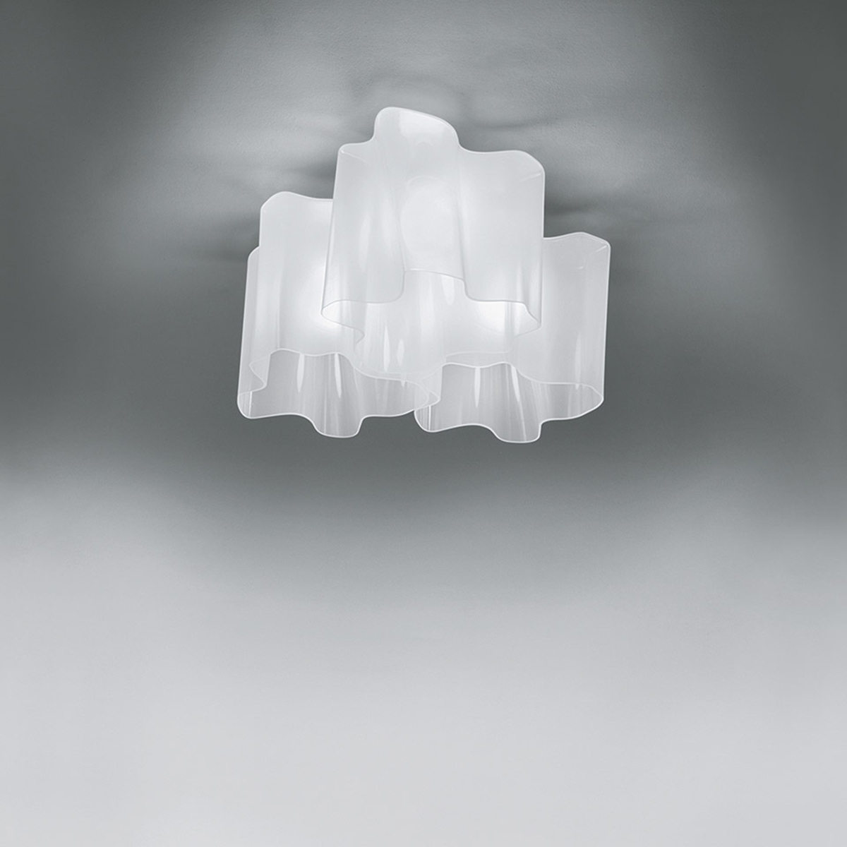 Artemide Logico Soffitto 3x120°Glas: milchig weiß