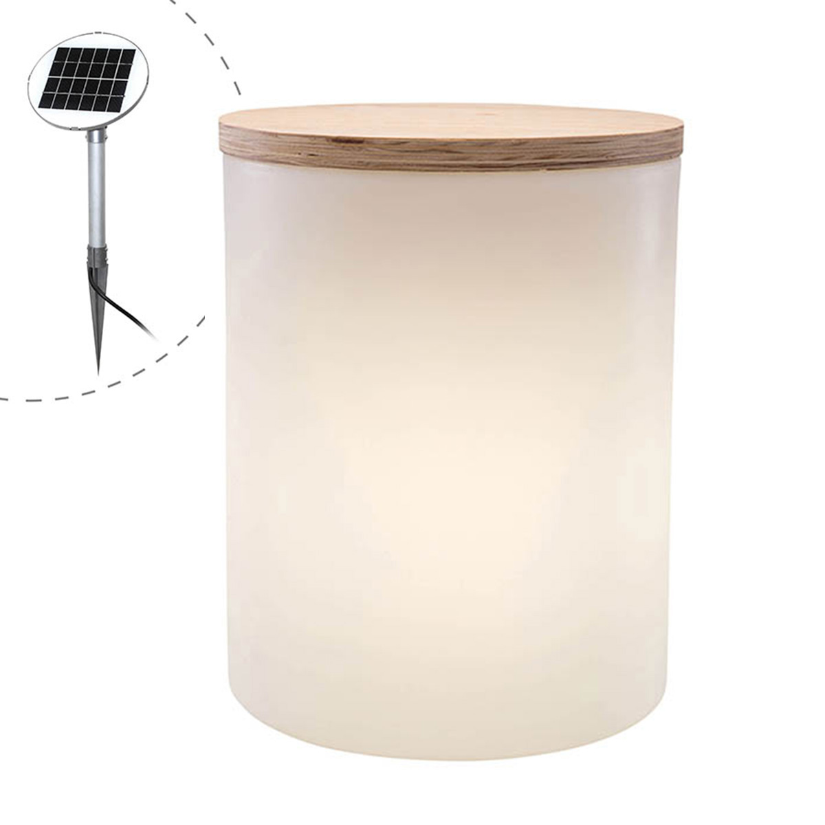 8 seasons design Shining Drum LED Solar- / Dekoleuchteweiß