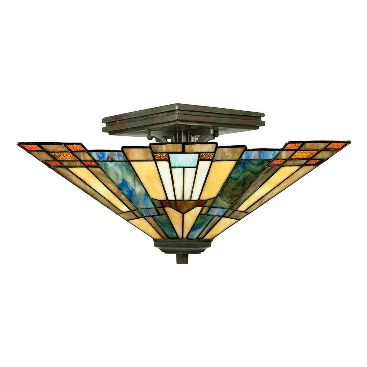 Elstead Lighting Inglenook DeckenleuchteBronze / mehrfarbig