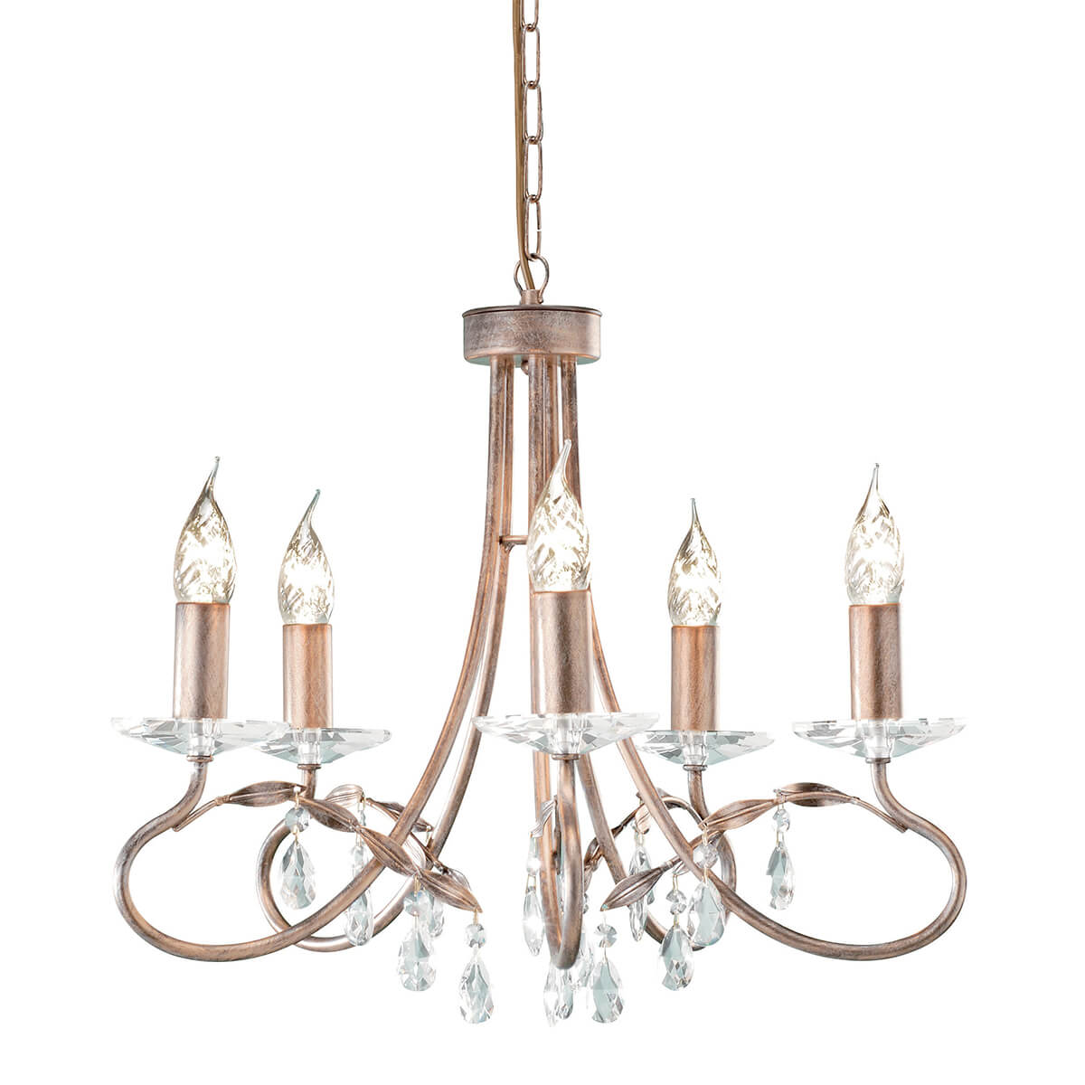 Elstead Lighting Christina Kronleuchter, 5-flg.Silber / Gold