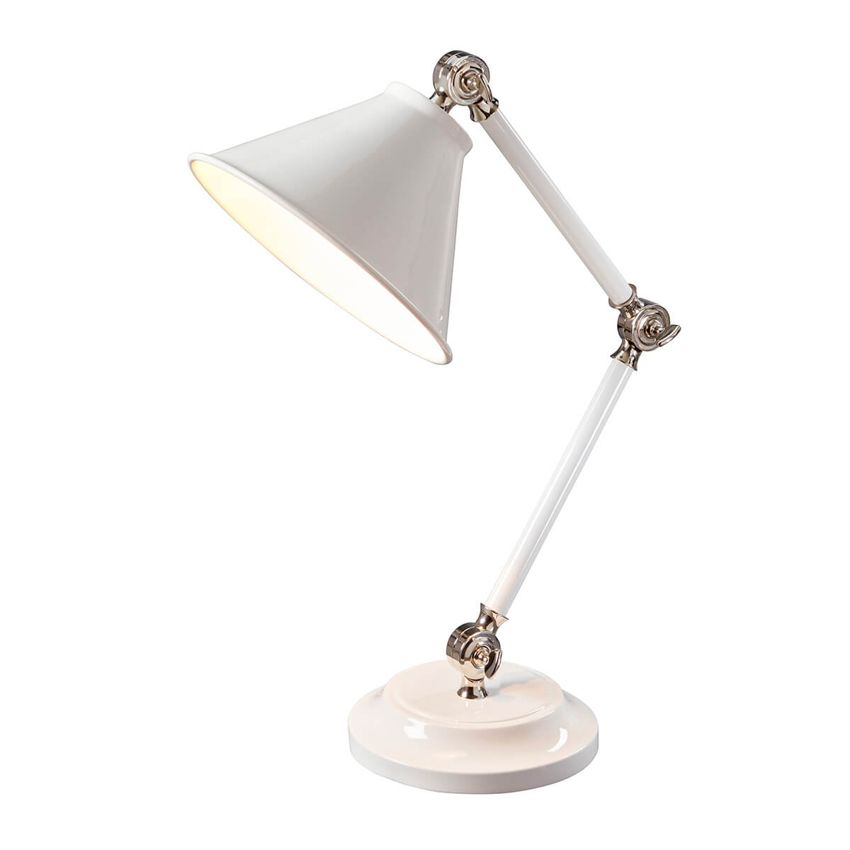 Elstead Lighting Provence Element Mini Tischleuchteweiß / Nickel poliert