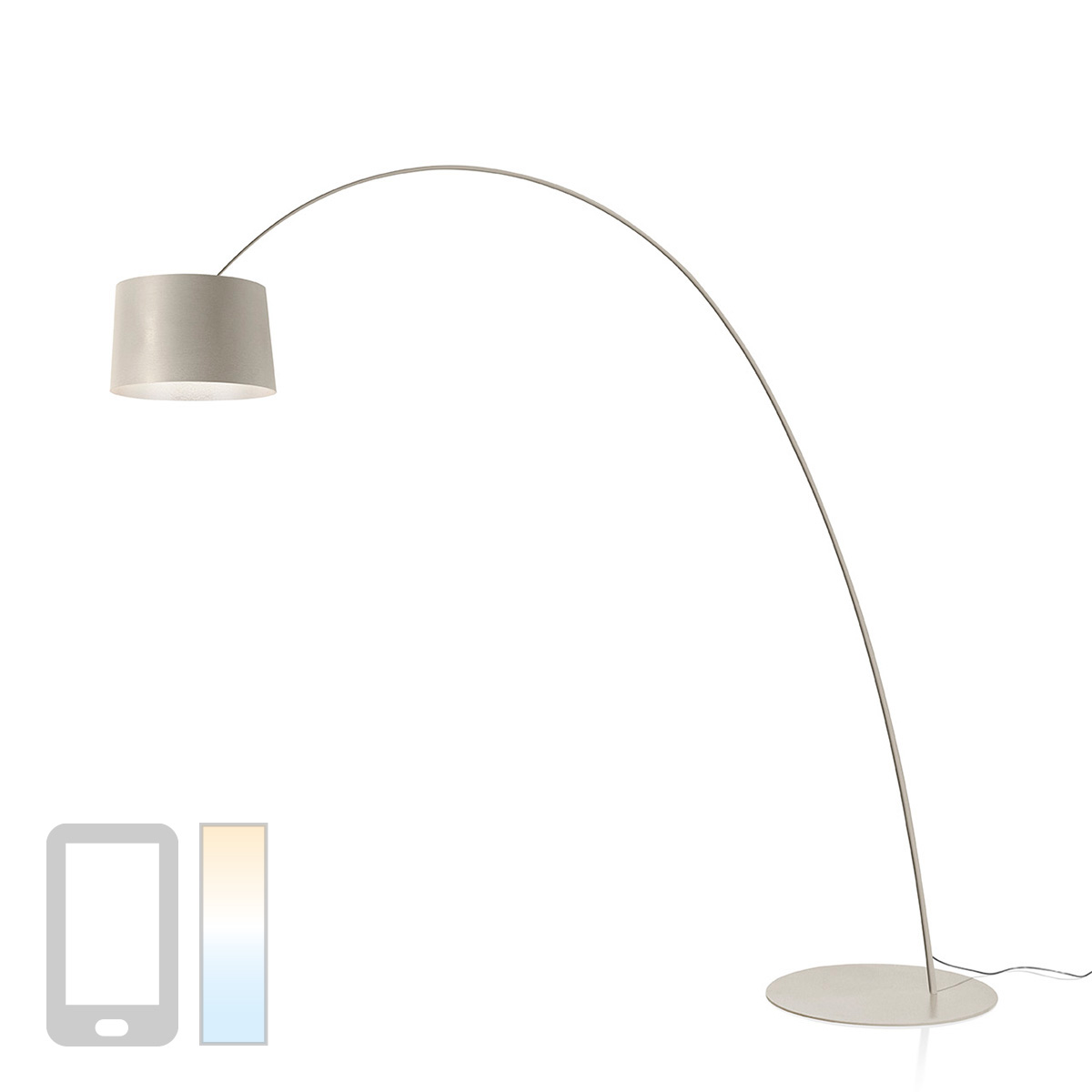 Foscarini Twiggy Elle MyLight Tunable White LED Terragreige (graubeige)